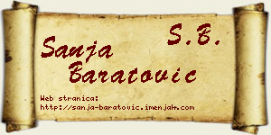 Sanja Baratović vizit kartica